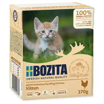 Zooplus Voordeelpakket Bozita Tetra Hapjes in Saus 24 x 370 g Kattenvoer - met Kip voor Kitten aanbieding