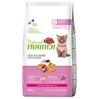 Zooplus 2x 1,5kg Zalm Naturel Trainer Kitten brokken Kat aanbieding