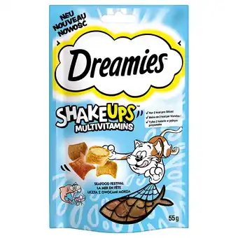 Zooplus 4x 55g Dreamies Shakeups Multivitamins Seafood Festival Kattensnacks aanbieding