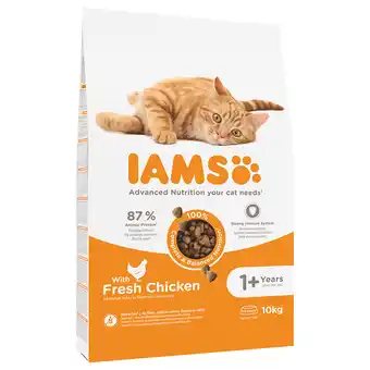 Zooplus 2x10kg Iams Cat Adult Rijk aan Kip Kattenvoer aanbieding