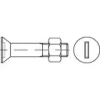 Conrad TOOLCRAFT 144316 Verzonken schroeven M16 70 mm Sleuf DIN 7969 Staal Galvanisch verzinkt 25 stuk(s) aanbieding