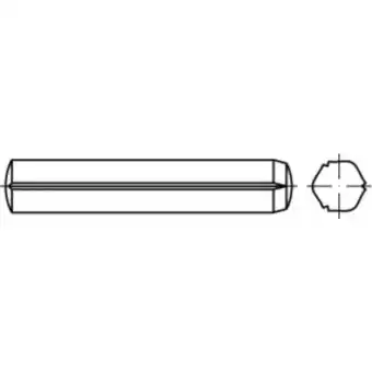 Conrad TOOLCRAFT TO-5437542 Cilindrische kerfstift 5 mm Staal 100 stuk(s) aanbieding