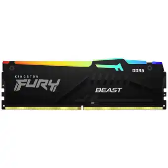 Conrad Kingston FURY Beast RGB Werkgeheugenmodule voor PC DDR5 16 GB 1 x 16 GB Non-ECC 5200 MHz 288-pins DIMM CL40 KF552C40BBA-16 aanbieding