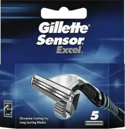 De Online Drogist Gillette Gillet Sensor Excel Scheermesjes 5ST aanbieding