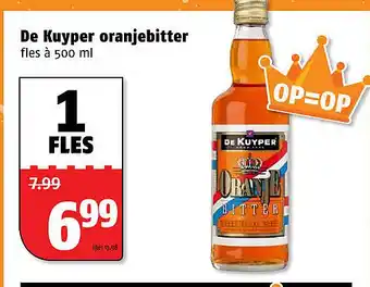 Poiesz De Kuyper oranjebitter 500ml aanbieding