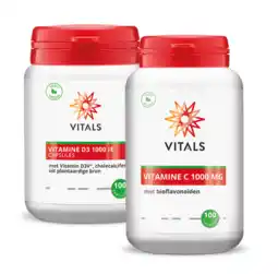 De Online Drogist Vitals Vitamine D3 1000IE & Vitamine C 1000mg Combi aanbieding