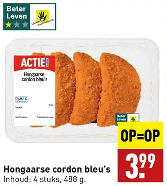 ALDI Hongaarse cordon bleu's 488g aanbieding