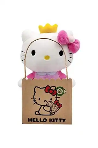 Amazon Joy Toy 20614 Hello Kitty Princess Eco Plush 24 cm, meerkleurig aanbieding