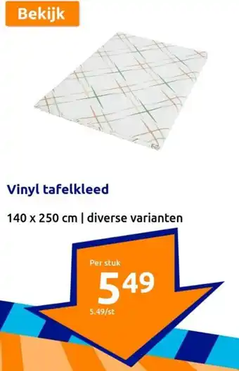 Action Vinyl tafelkleed 140 x 250 cm aanbieding