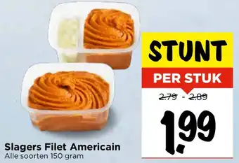 Vomar Voordeelmarkt Slagers Filet Americain  150 gram aanbieding