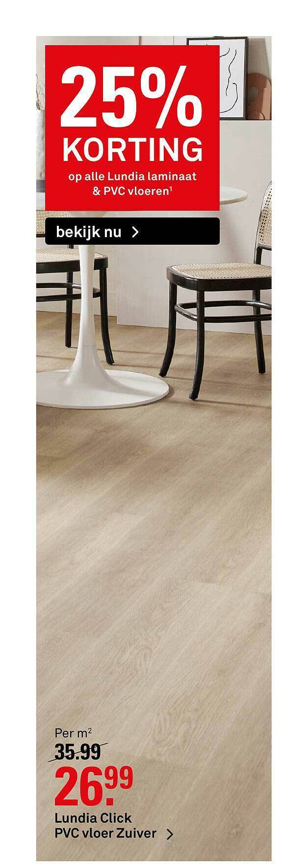 Lundia click PVC vloer zuiver aanbieding bij Karwei