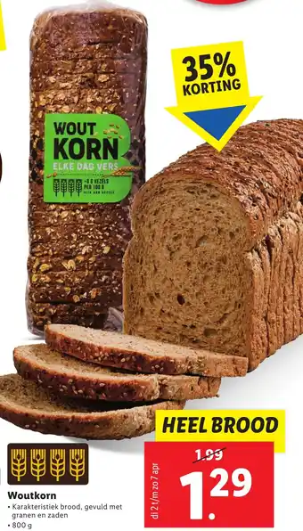 Lidl Woutkorn 800g aanbieding