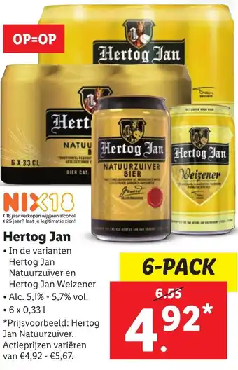 Lidl Hertog jan aanbieding