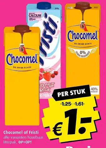 Boni Chocomel of Fristi aanbieding