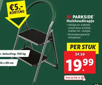 Lidl Parkside huishoudtrapje per stuk 46 x 55 x 89 cm 150kg aanbieding