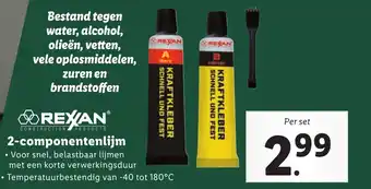 Lidl Rexxan 2 componentenlijm per set aanbieding