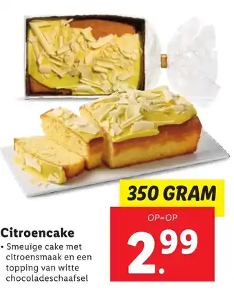 Lidl Citroencake 350 gram aanbieding