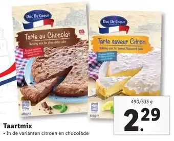 Lidl Taartmix 490 / 535g aanbieding