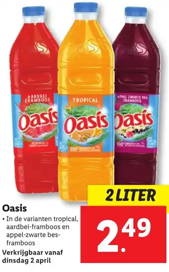 Lidl Oasis 2 liter aanbieding