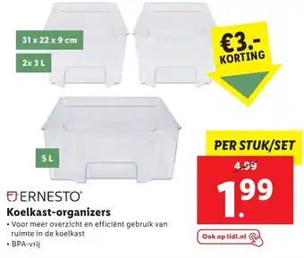 Lidl Ernesto koelkast organizers per stuk / set aanbieding