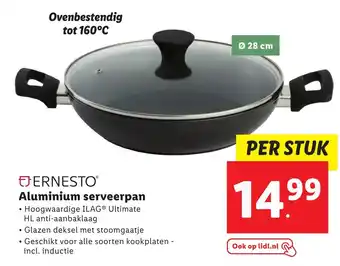 Lidl Ernesto aluminium serveerpan per stuk aanbieding