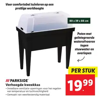 Lidl Parkside verhoogde kweekkas per setuk aanbieding