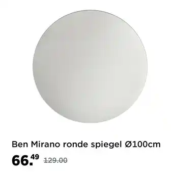 Saniweb Ben Mirano ronde spiegel Ø100cm aanbieding