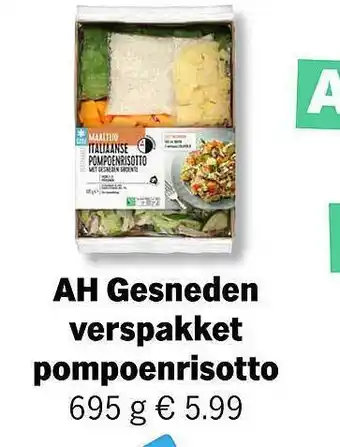 Albert Heijn AH Gesneden Verspakket Pompoenrisotto aanbieding