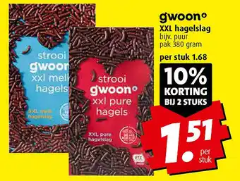 Boni XXL hagelslag 380gram aanbieding