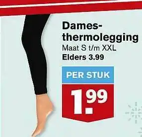 Hoogvliet Dames Thermolegging aanbieding