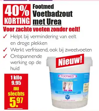 Gezond & Wel Footmed Voetbadzout met Urea 1kilo aanbieding