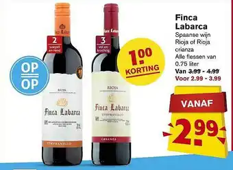 Hoogvliet Finca Labarca Spaanse Wijn Rioja Of Rioja Crianza 1.⁰⁰ Korting aanbieding