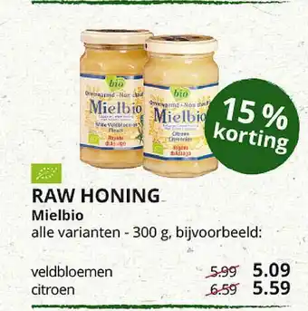 Natuurwinkel Raw Honing Mielbio 15% Korting aanbieding