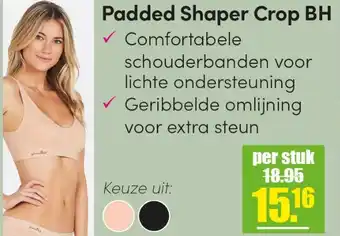 Gezond & Wel Padded Shaper Crop BH aanbieding