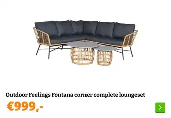 Obelink Outdoor Feelings Fontana corner complete loungeset aanbieding