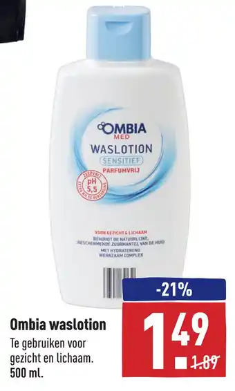 ALDI Ombia waslotion aanbieding