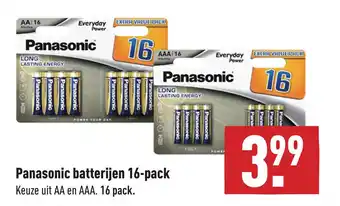 ALDI Panasonic batterijen 16-pack aanbieding