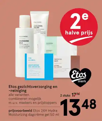 Etos Etos gezichtsverzorging en -reiniging aanbieding