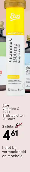 Etos Etos Vitamine C 1500 Bruistabletten 20 stuks* aanbieding