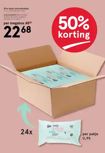 Etos Etos baby lotiondoekjes aanbieding