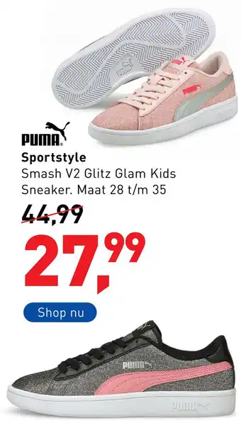 Intersport PUMA Sportstyle Smash V2 Glitz Glam Kids aanbieding