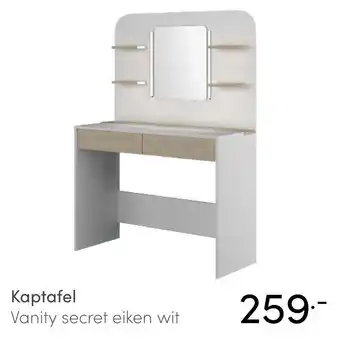 Baby & Tiener Kaptafel Vanity secret eiken wit aanbieding