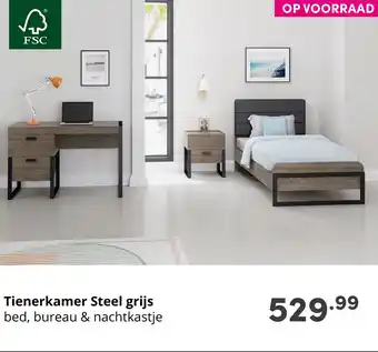 Baby & Tiener Tienerkamer Steel grijs aanbieding