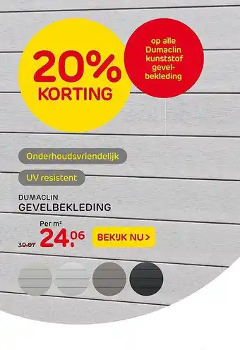 Praxis Dumaclin Gevelbekleding 20% Korting aanbieding