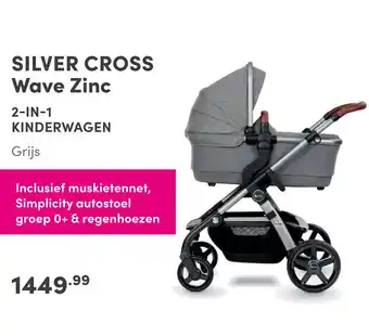 Baby & Tiener SILVER CROSS Wave Zinc 2-IN-1 KINDERWAGEN aanbieding