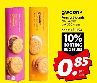 Boni Fourre biscuits 500gram aanbieding