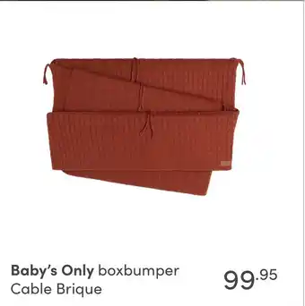 Baby & Tiener Baby's Only boxbumper Cable Brique aanbieding