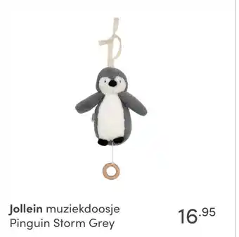 Baby & Tiener Jollein muziekdoosje Pinguin Storm Grey aanbieding