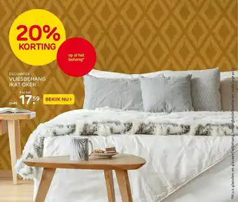 Praxis Decomode Vliesbehang Ikat Oker 20% Korting aanbieding