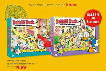 Bruna Donald Duck puzzel Spreekwoordenpret #1 en #2* aanbieding